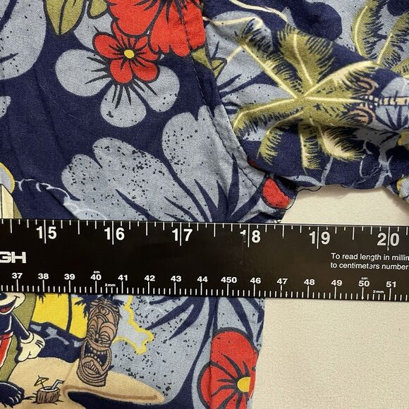 Disney Parks Kids Mickey Mouse Aloha Surf Hawaiian Button Down Shirt Size XL - Picture 7 of 10